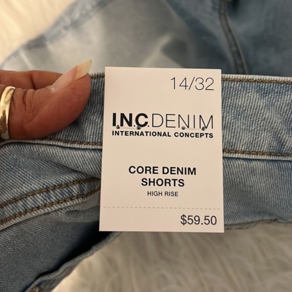 INC International Concepts Light Blue Denim Jean Shorts - Picture 4 of 7